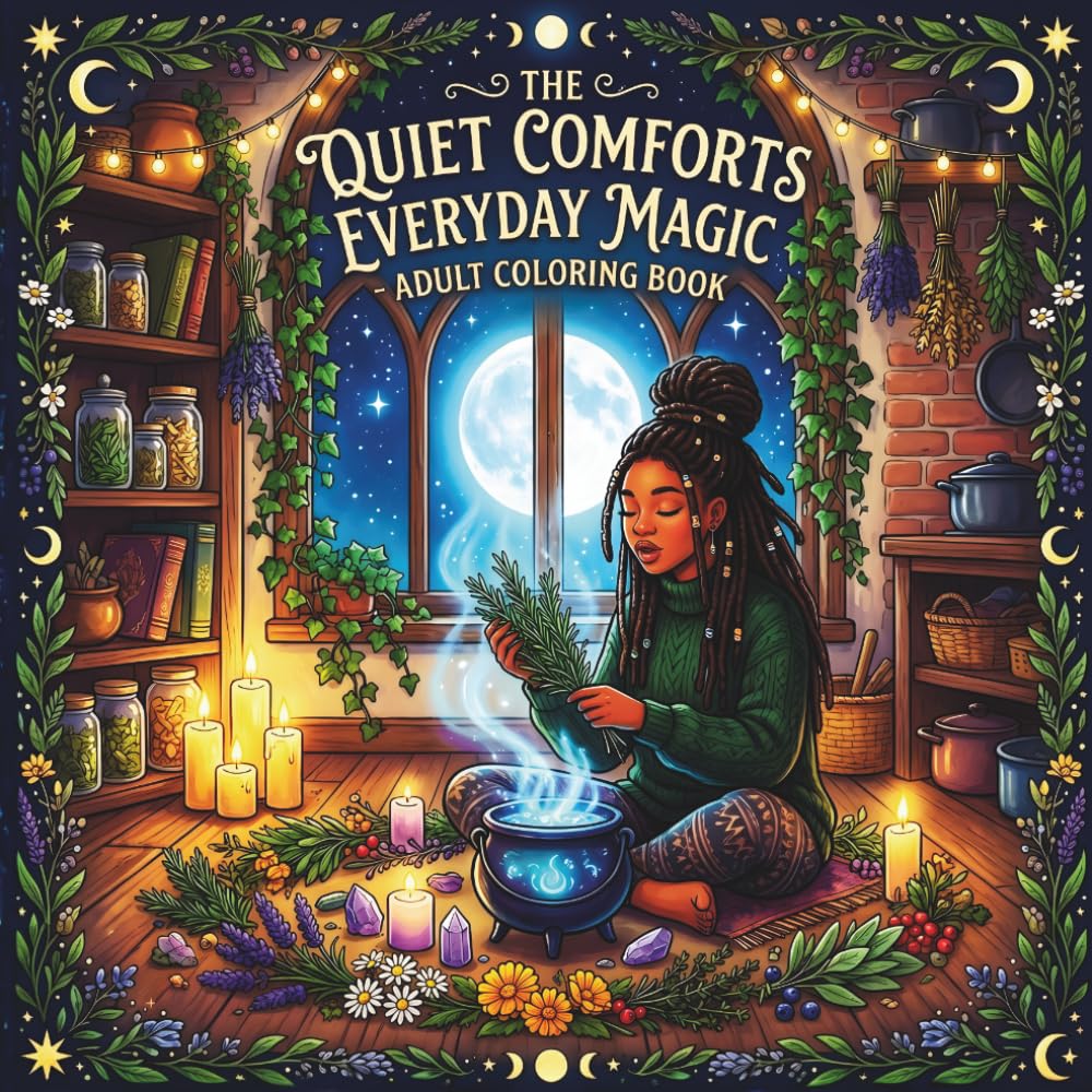 The Quiet Comforts: Everyday Magic: A Colouring Book of Potions, Moon Rituals, Herbs & Everyday Enchantment. (Cozy Life)