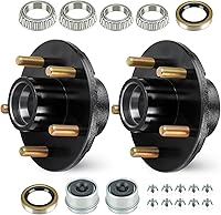SEHNSUCHT 5 on 4.5" Trailer Idler Hub Kit for 3500lb Axles - Tapered Spindle 1-1/16"-1-3/8" - Set of 2 with Bearings, Seals & Caps