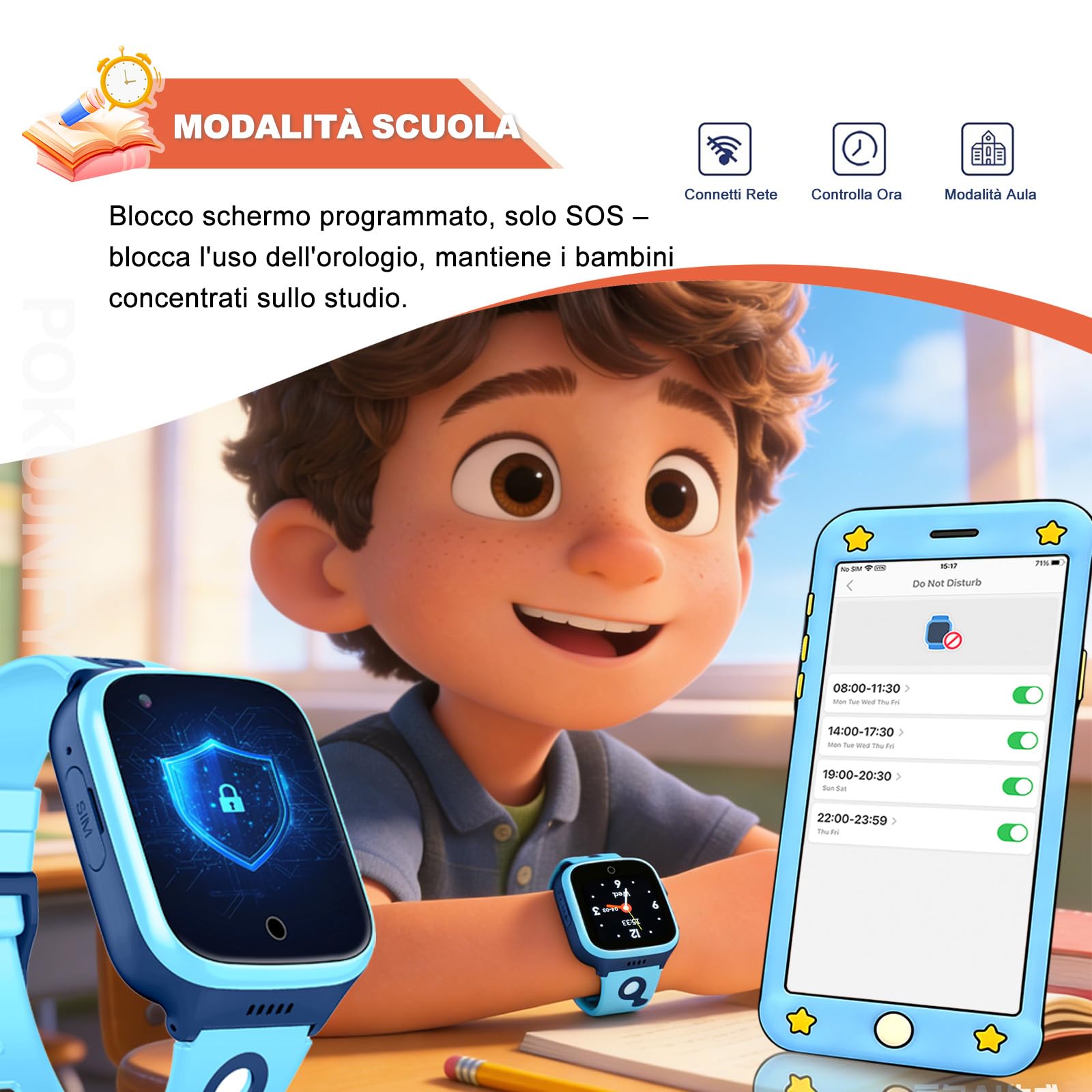 4G Smartwatch Bambini per Bambino Bambina - GPS Localizzatore