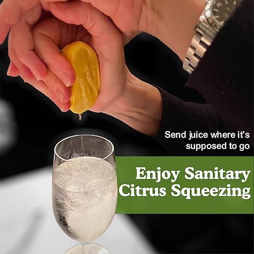 Miniatura 6 de Regency Wraps Envolturas elásticas, bolsa de cuña de limón, fundas de tela de algodón tejido real, color amarillo, paquete de 100, exprimir mitades