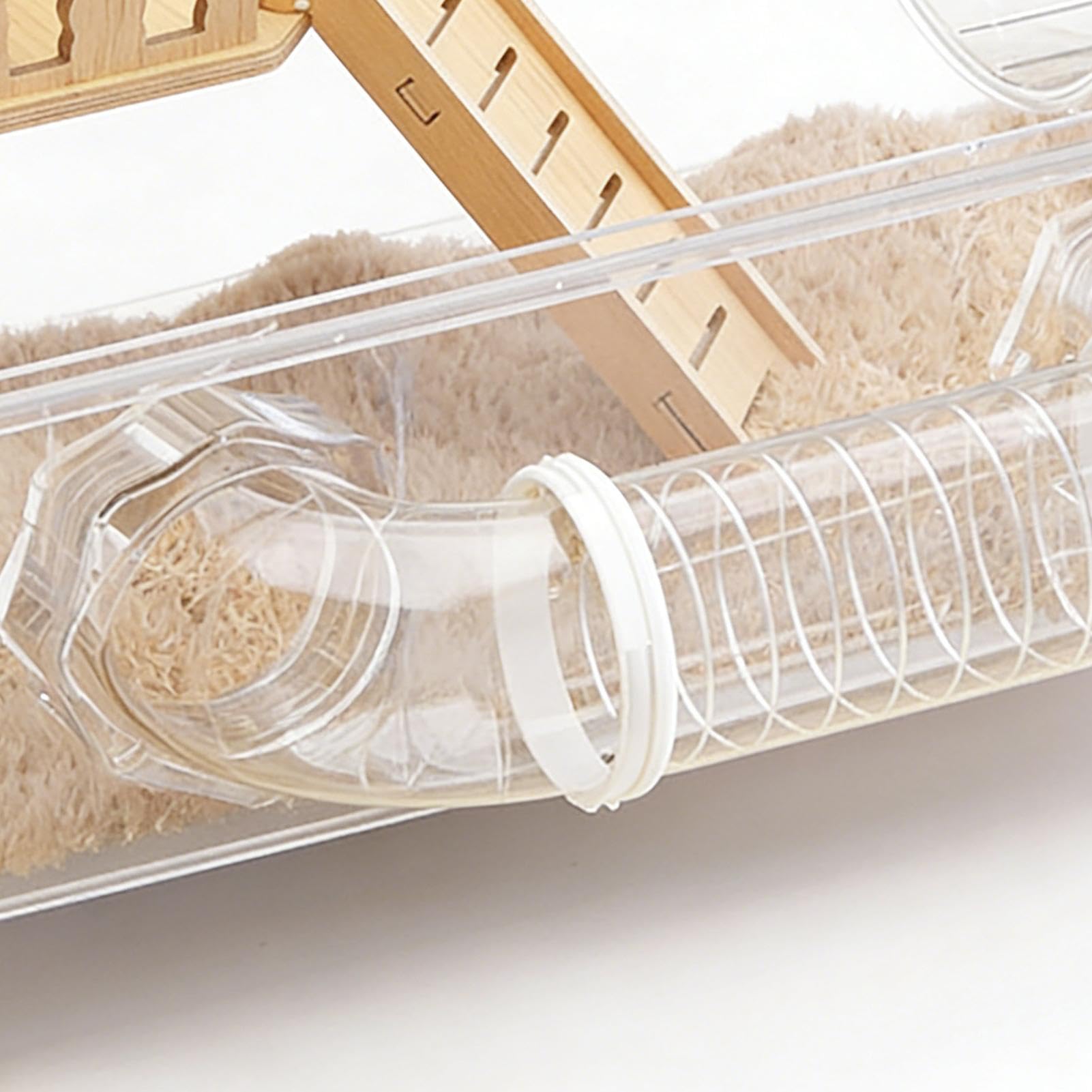 Habitat per Criceti Habitat in Acrilico Trasparente per Riccio, Furetto e | Piccoli Animali come Cincillà per Riposo Alimentazione Riccio