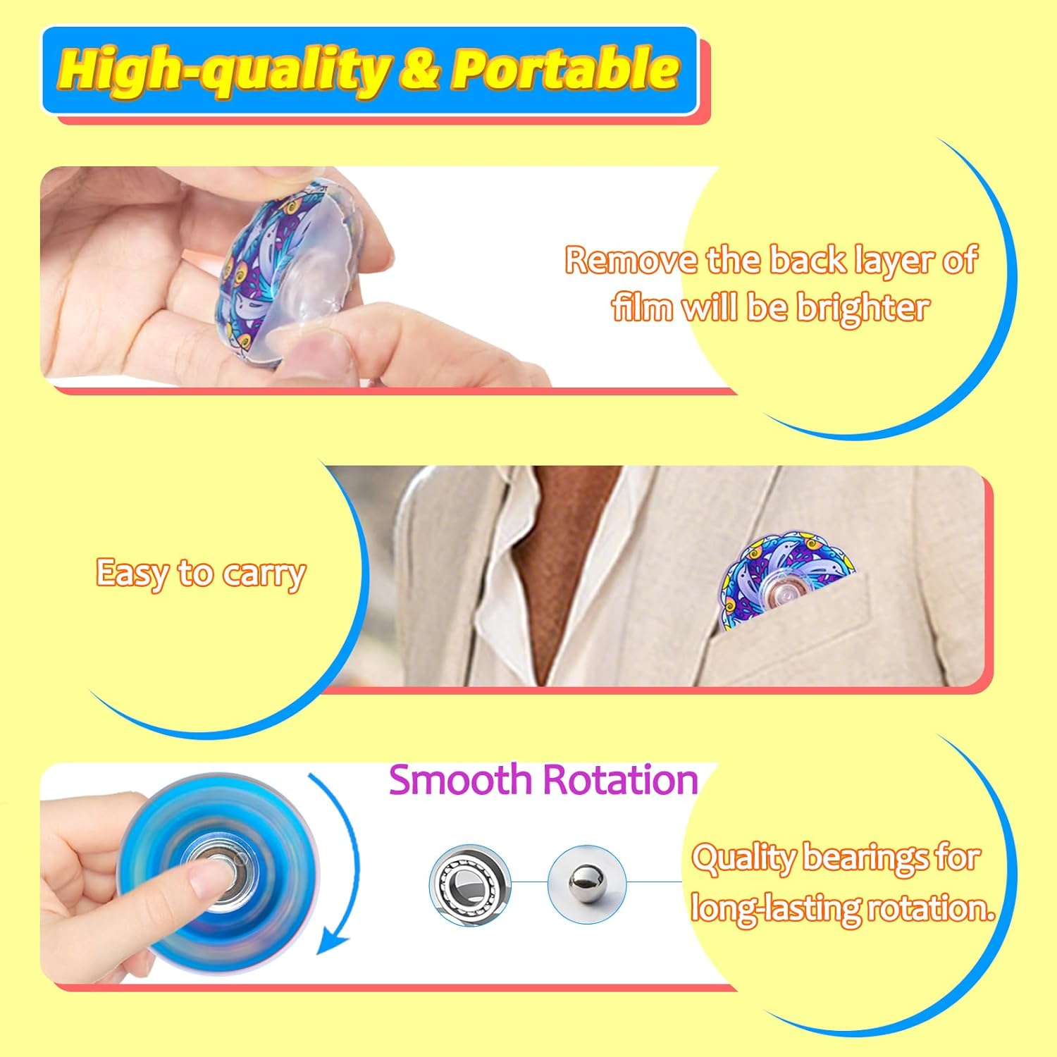 28 Pack Mini Fidget Spinner Toys Bulk, Party Favors Goodie Bag Stuffers Stress Relief Birthday Gifts Sensory Toys for Kids Teens Adults ADHD Autisms,Treasure Box Toy for Classroom Prizes Supplies
