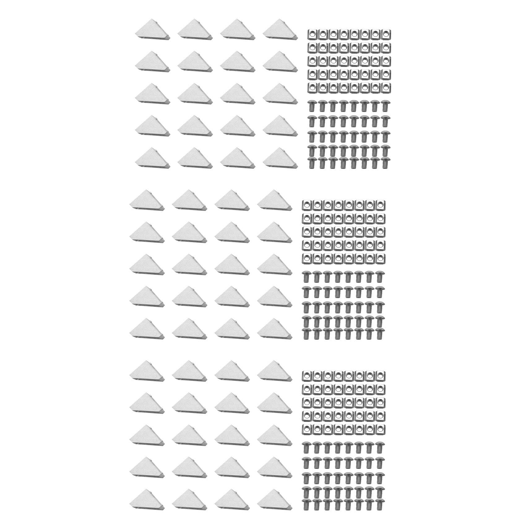 Équerre de fixation et vis M5 x 10 mm à rainure pour stopper le jeu des profilés instables