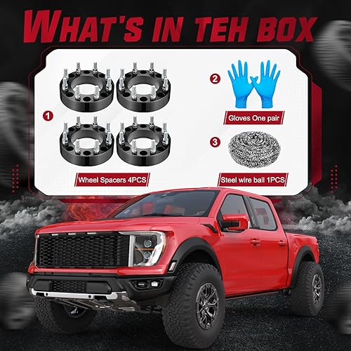 Miniatura 10 de BDFHYK Espaciadores de rueda de 6 x 139.7 de 1.5 pulgadas, 6 x 5.5 centrados, 6 pernos M14x1.5 y orificio de cubo de 4.252 in, compatible con Chevy