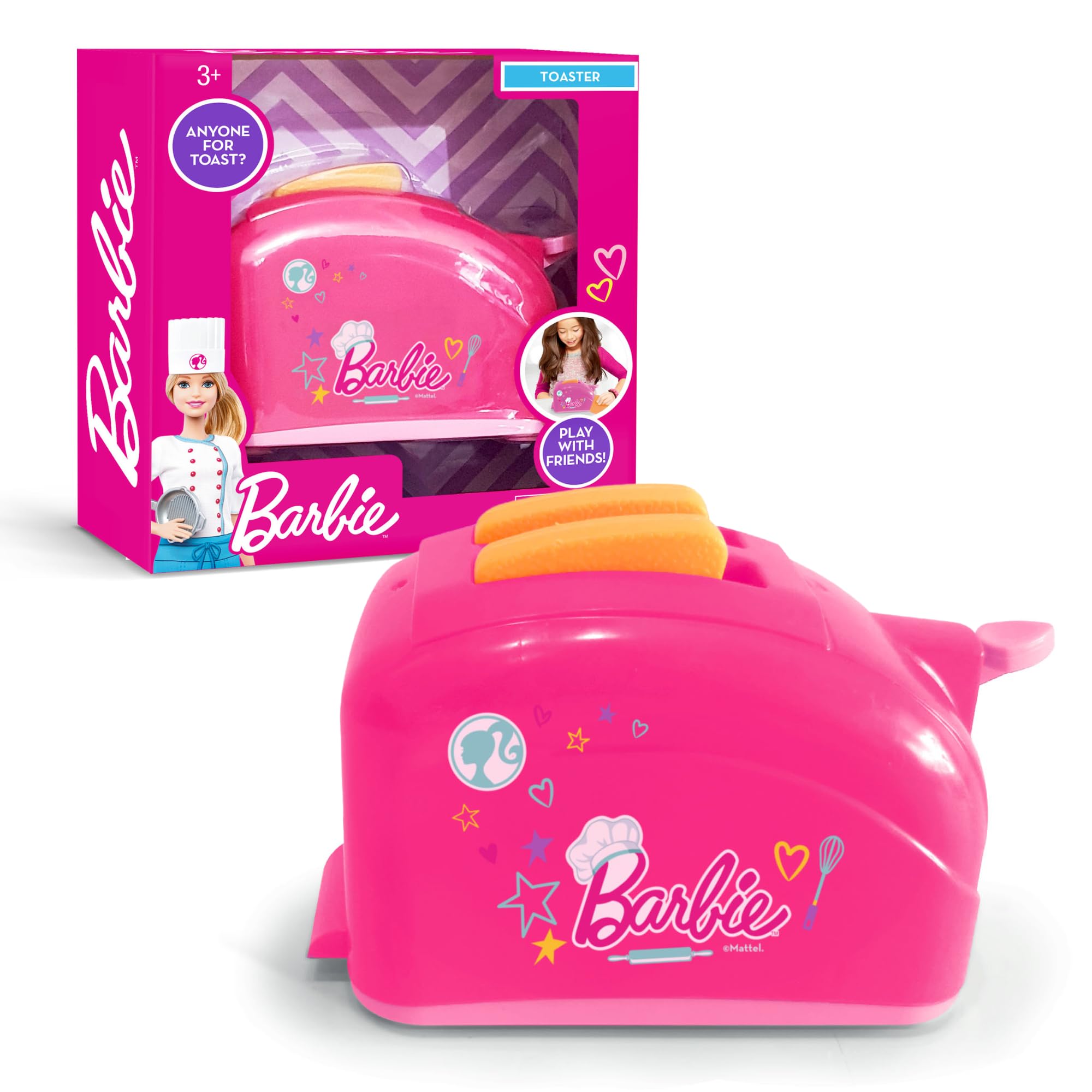 Barbie Kitchen Toaster | Kitchen Roleplay Toys | Imagination Play | Role Play Kids Toys| Pretend Play | Ages 3+ | By Sinco Creations, Pink