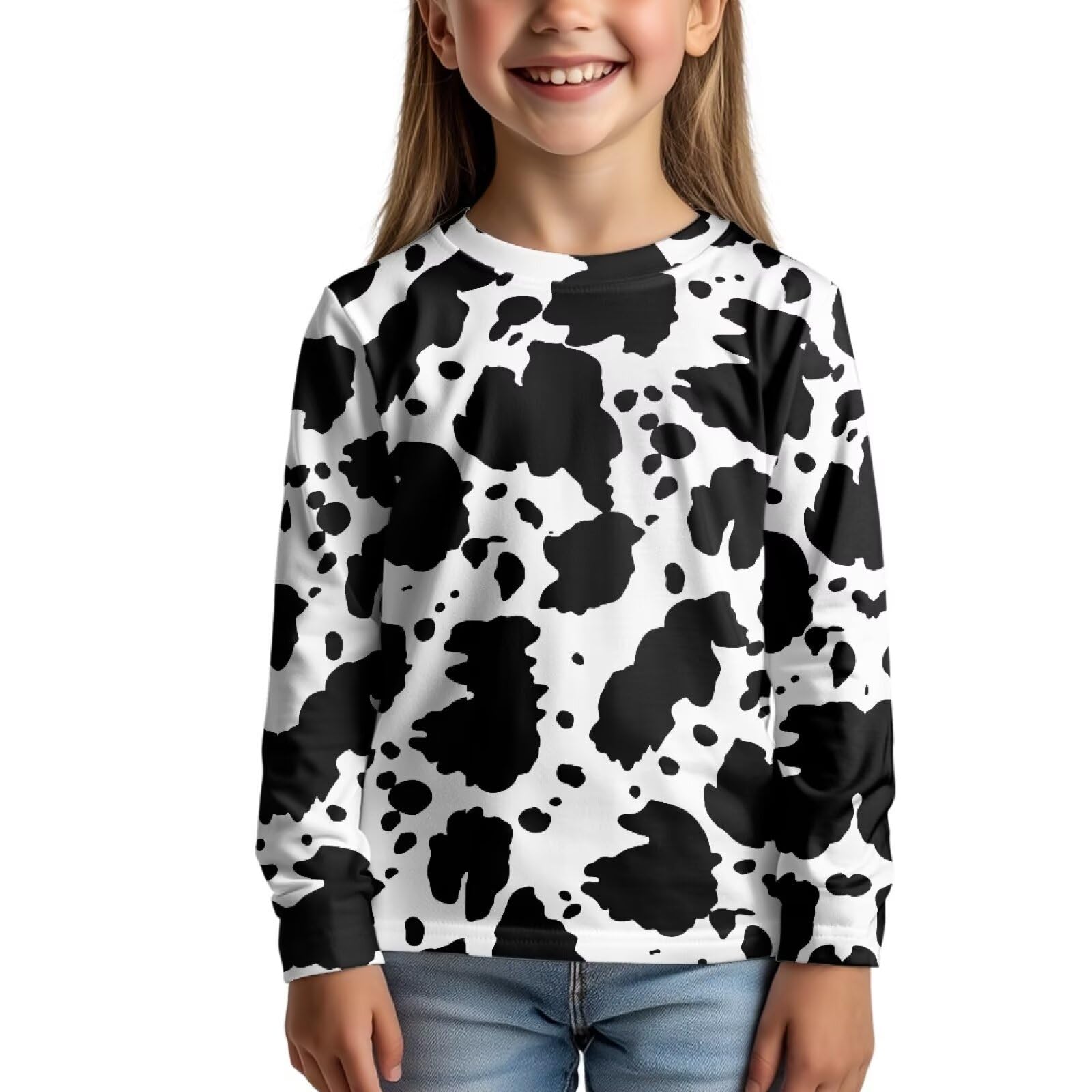 Uourmeti Girls Graphic Tees Long Sleeve T Shirts for Teens Casual Tshirts Junior Sportswear Fall Tops