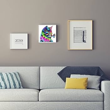 Amazon.co.jp: 5dダイヤモンドアート 猫と蝶 5D ダイヤモンド