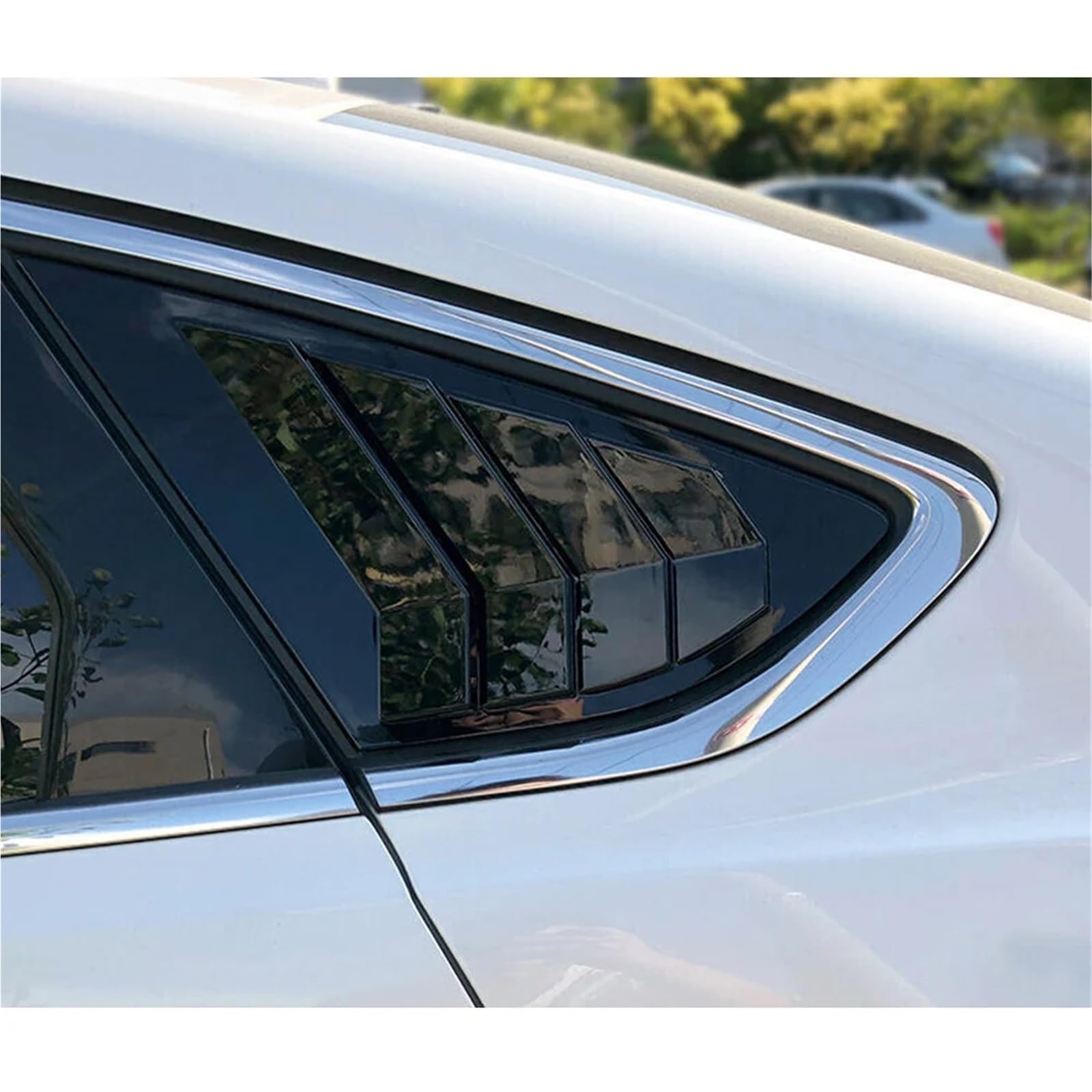 Zaluzje do okien bocznych Pasuje do Forda Mondeo Fusion Sedan 2013-2018, osłony tylnej szyby, bocznej żaluzji, naklejki ozdobnej, wlotu powietrza ABS Osłonę bocznej żaluzji samochodu(Gloss Black)
