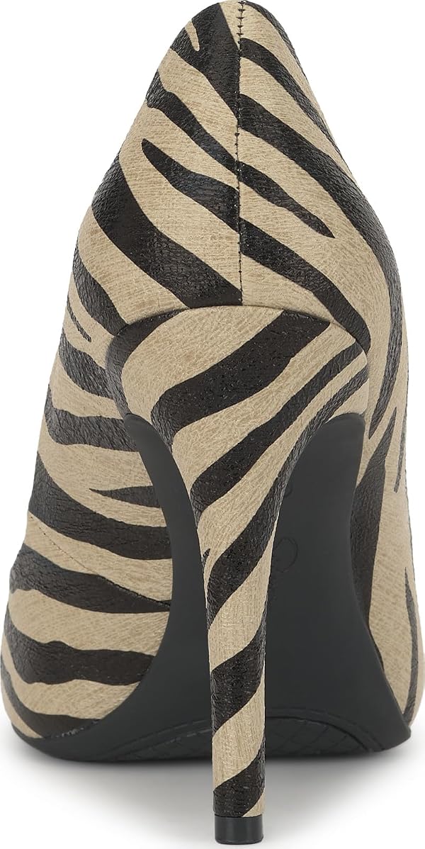 Jessica Simpson Women's Calie Classic Pump, Bone Combo Shimmer Zebra, 9 by Jessica Simpson - Used condition - Image 3