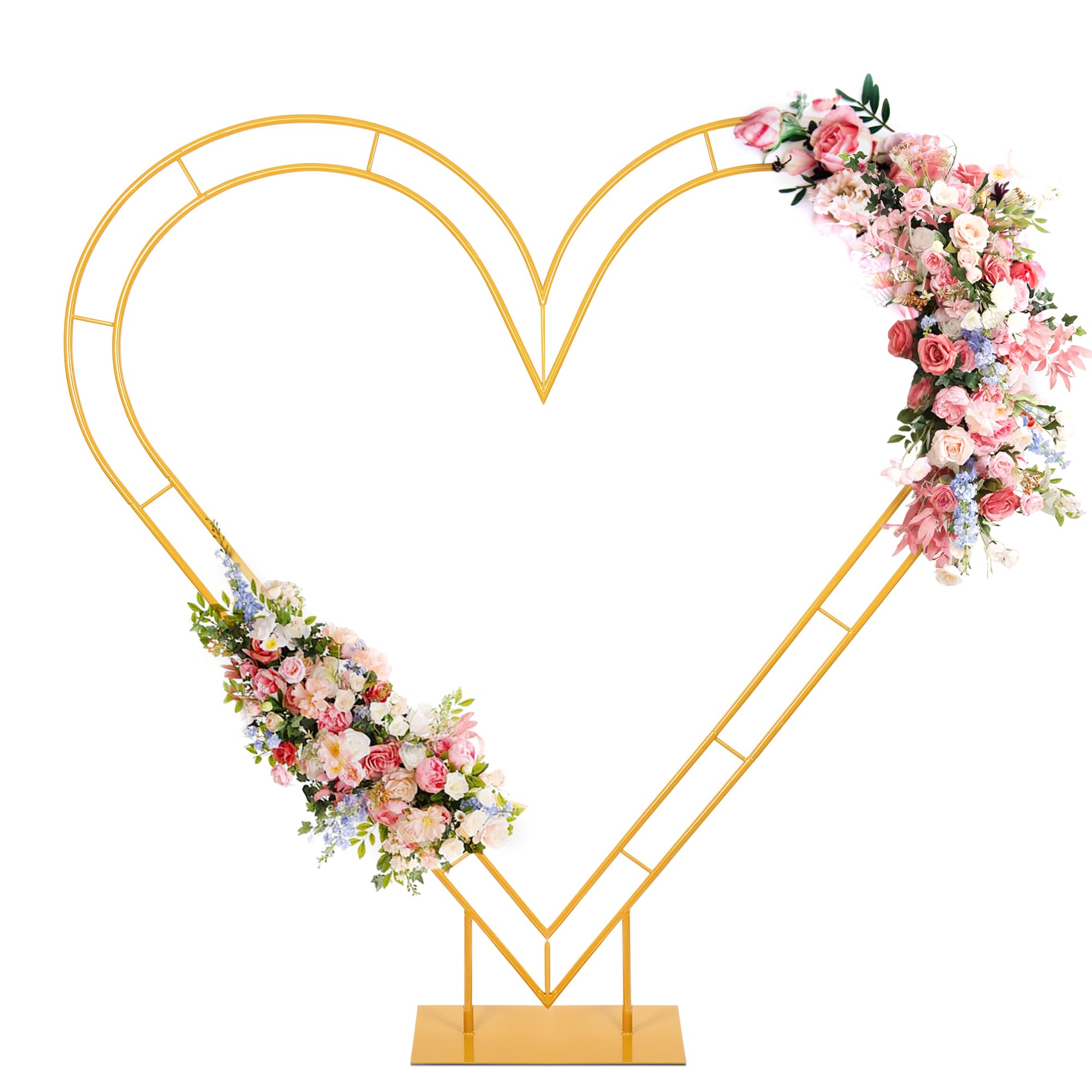 Arche de ballons cœur dorée pour demande en mariage et fiançailles