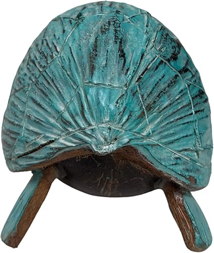 Miniatura 4 de WorldBazzar Cabeza tallada a mano BOOBLE tortuga de coco escultura arte tallado escultura océano mar náutico 3D isla costera decoración tropical