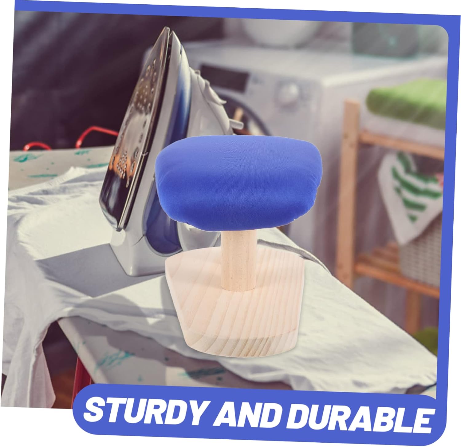 Luxshiny Portable Curved Wood Ironing Board with Thickened Stable Support High Temperature Resistant Padded Sleeve Ironing Accessory for Smooth Quick Drying Household Garment Pressing