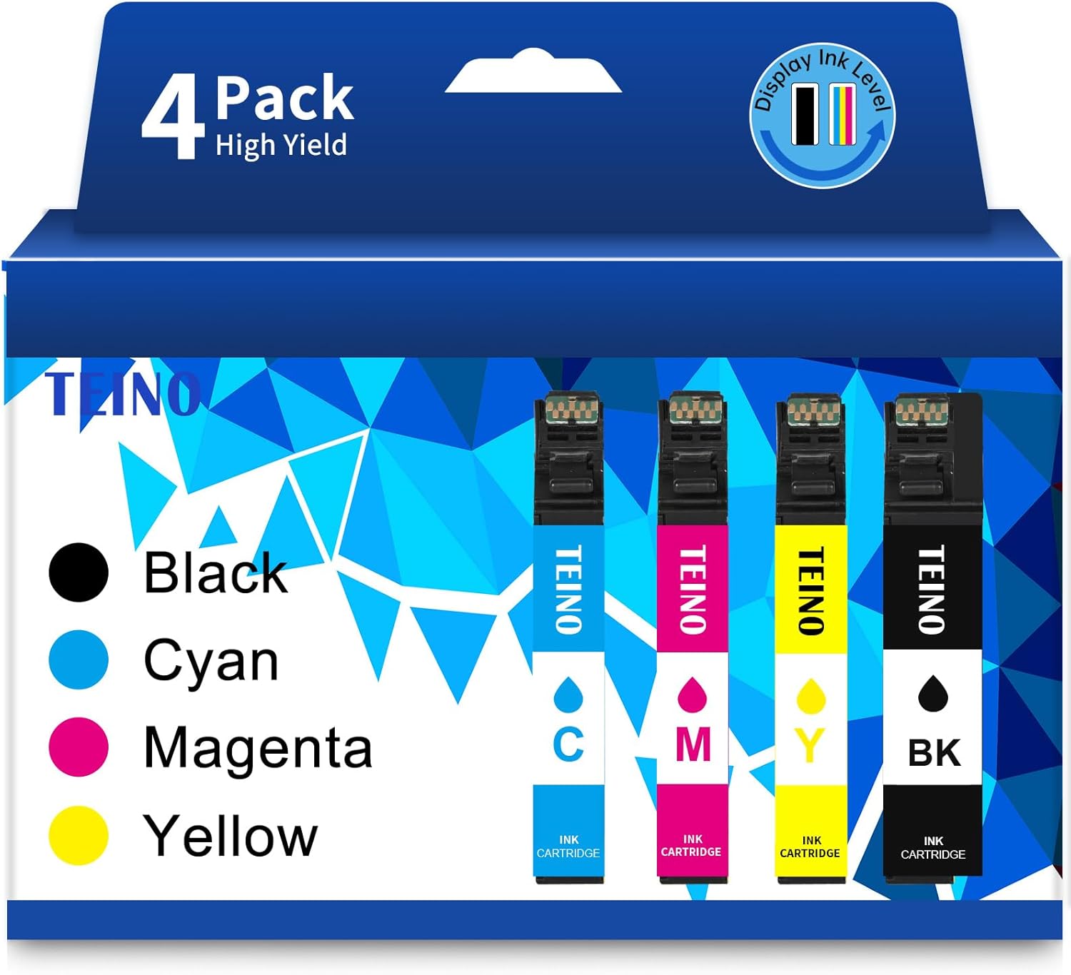 TEINO Remanufactured Replacement for Epson 802 802XL Ink Cartridges Combo Pack for Workforce Pro WF-4730 WF-4720 WF-4734 WF-4740 EC-4020 EC-4030 Printer (4-Pack)