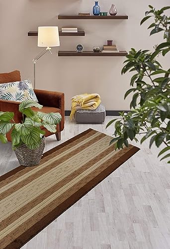 Miniatura 9 de ORFA HOME Alfombra de pasillo de corte personalizado, antideslizante, 31 pulgadas de ancho x su elección de longitud, azul meandro, 31 pulgadas x 8