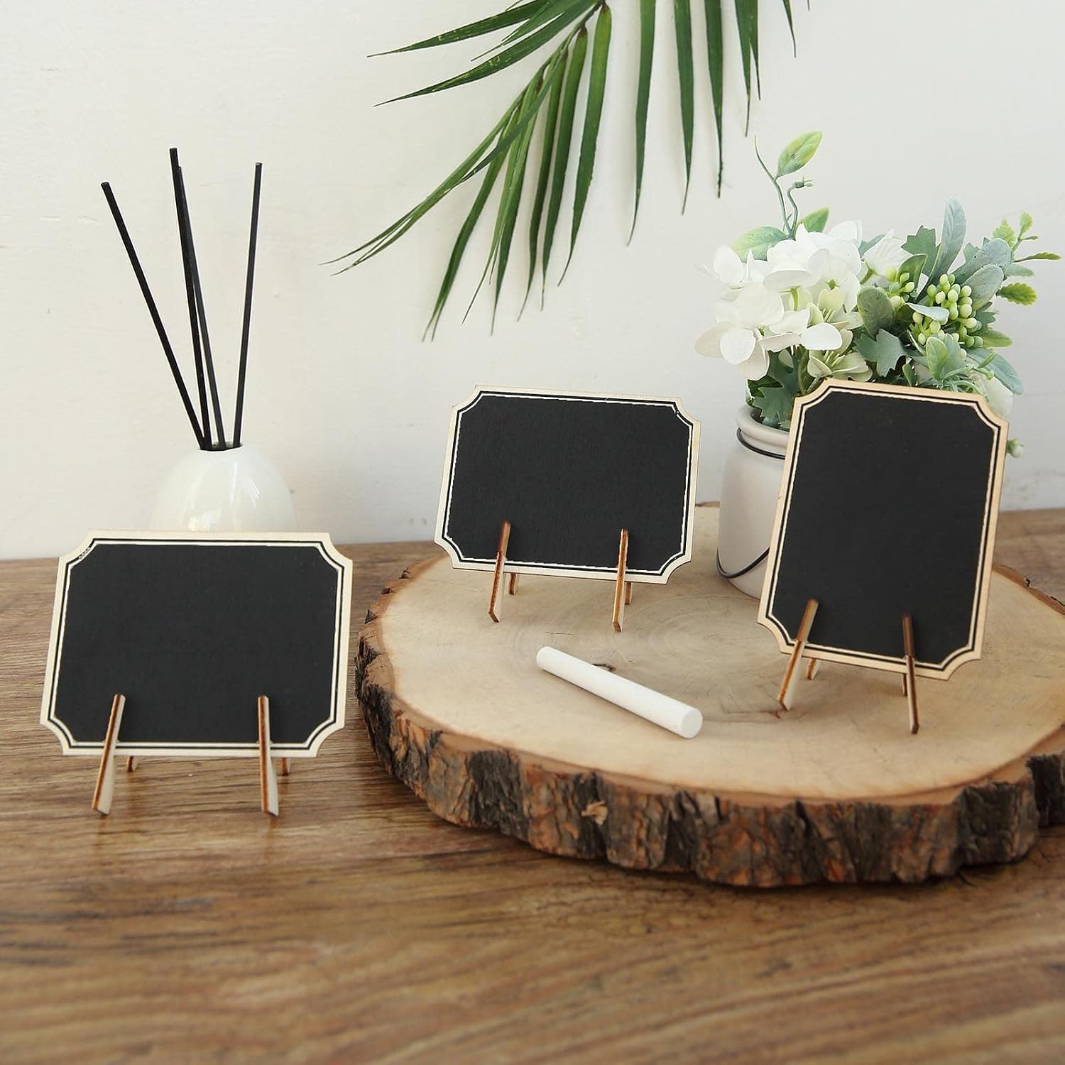 Efavormart 10 Pack 3"x4" Chalkboard Table Sign Set Includes Table Chalkboard Removable Stands and Chalk