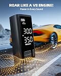 Gonflateur de pneus portable avec double cylindre, 5 x Voiture d'inflation rapide Air Compresseur avec fonction mémoire, 150PSI Gonflateur de pneus sans fil rechargeable avec batterie,12V DC pour voiture de ramassage, Moto, Vélos, Balles