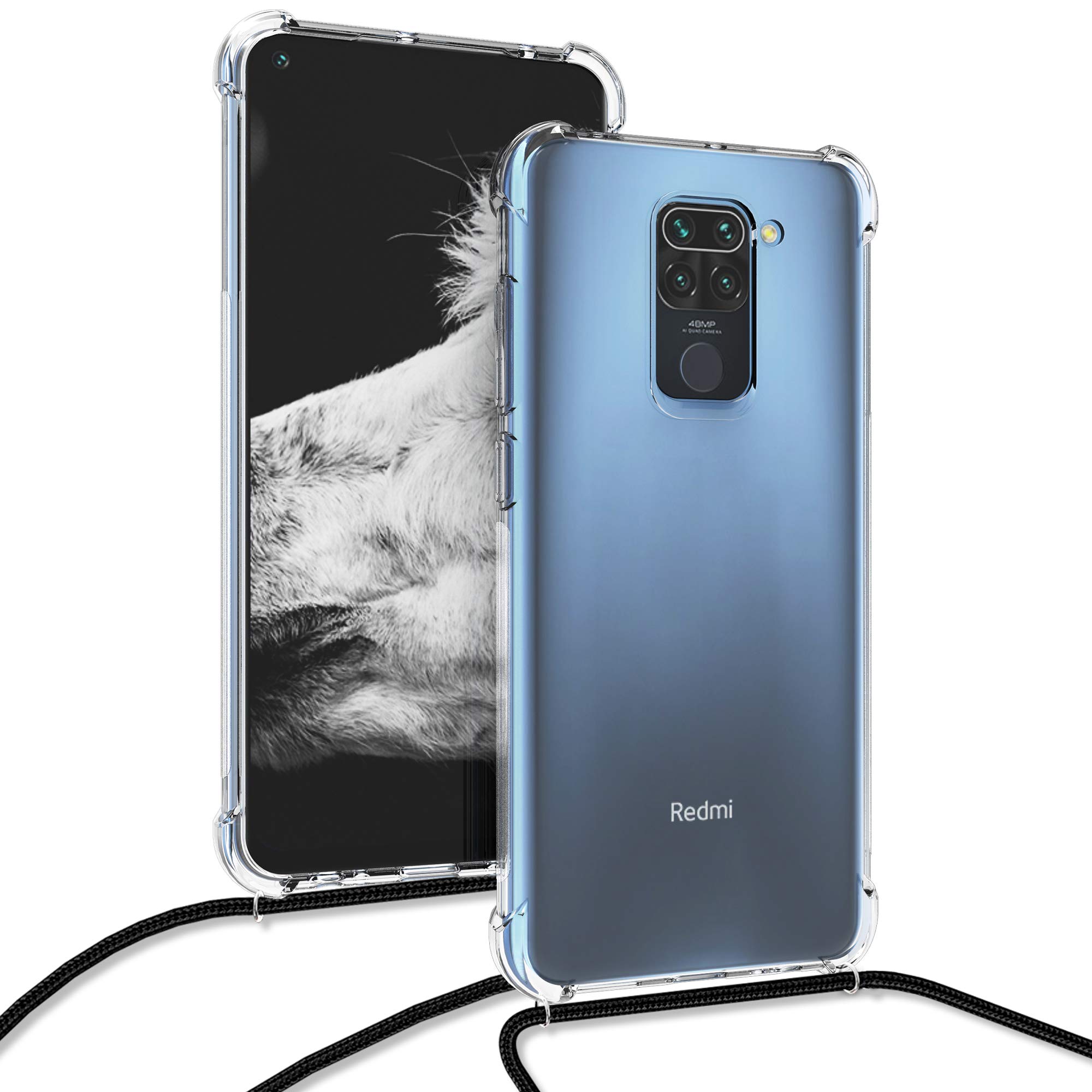 Funda Antirobo Manos Libres Yoedge Funda Con Cuerda Para Xiaomi Redmi Note 9 Pro/Note 9 Pro Max/9S 4G 6,67", Delgada Carcasa TPU Suave Silicona Case Con Correa Colgante Ajustable Collar Correa De