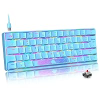 Tastiera Meccanica Switch Marrone 60% Compatto 62 Tasti USB C Wire RGB Retroilluminato