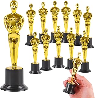LOKIPA 12 Pack Gold Award Trophy, 6 Inch Award Statues Gold Award Statues for School Award, Game Prize, Party Prize and Appreciation Gift