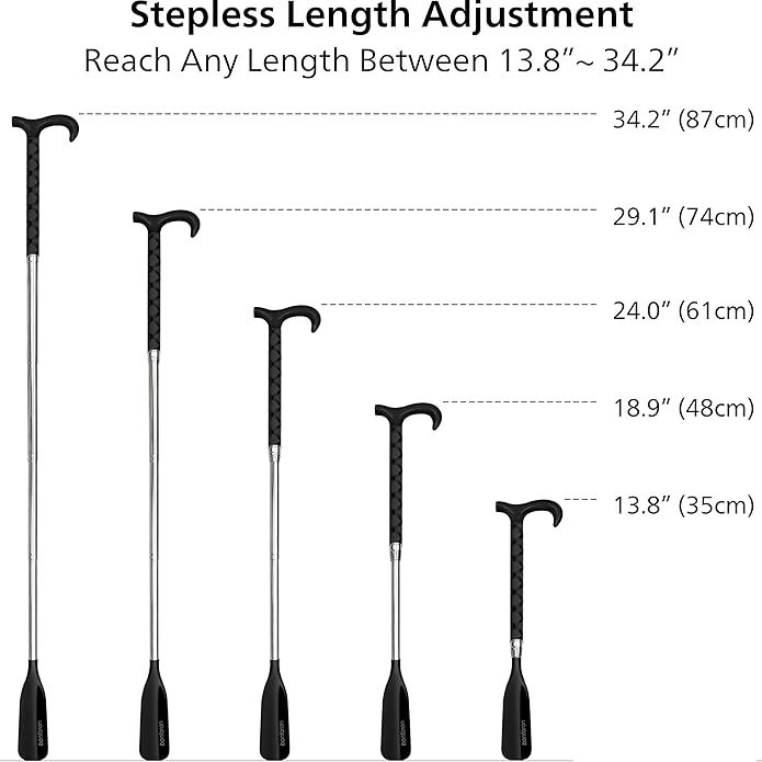 Calzador de Zapatos Telescópico de Acero Inoxidable 14-35 Pulgadas miniatura 2