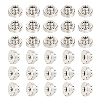 Vista 6 de uxcell - Tuercas moleteadas de pulgar, 10 piezas, M3x0.5mm, pernos redondos de hierro, tono plateado, para piezas de impresora 3D