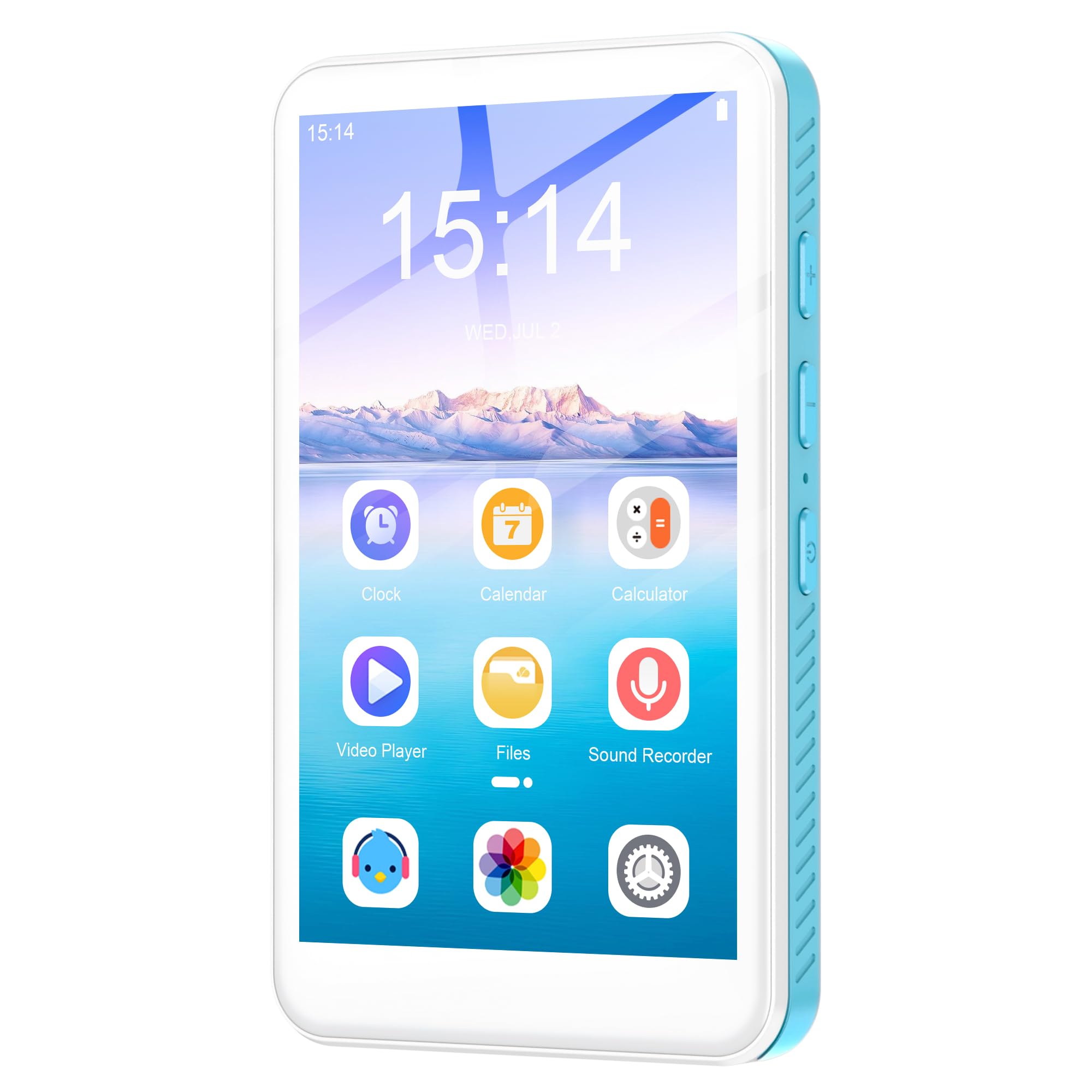 SWOFY D08 MP3 Player with Bluetooth and WiFi，MP4 Player with 2000mAh Lithium-Polymer Battery Blue-image-2