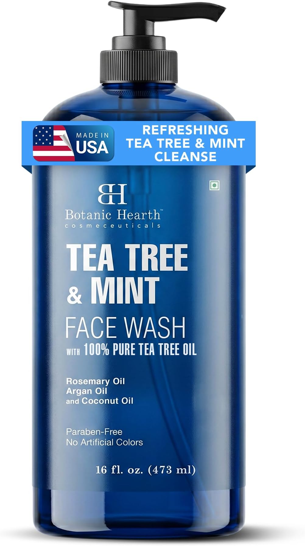 Botanic Hearth Tea Tree Face Wash With Mint - 16 Fl oz