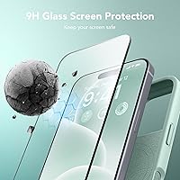 Vista 1219 de GONEZ Funda de silicona para iPhone 15 Pro Max, compatible con Magsafe, protector de cámara + protector de pantalla, forro de microfibra suave Negro