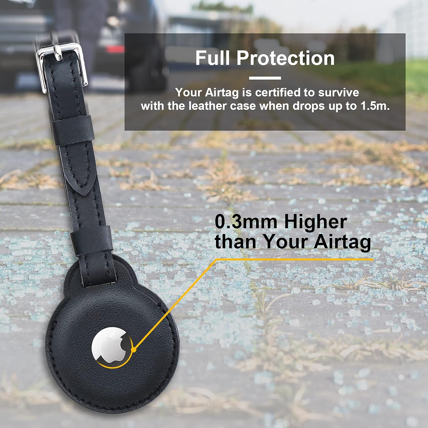 italian leather case for 2021 airtag anti scratch protective case anti lost full grain calf leather keychain tracker cover holder