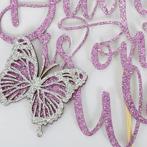 Miniatura 7 de AROKIPPRY Decoración para tartas con temática de mariposa, ideal para baby shower, bienvenida al bebé, suministros de decoración de fiesta de