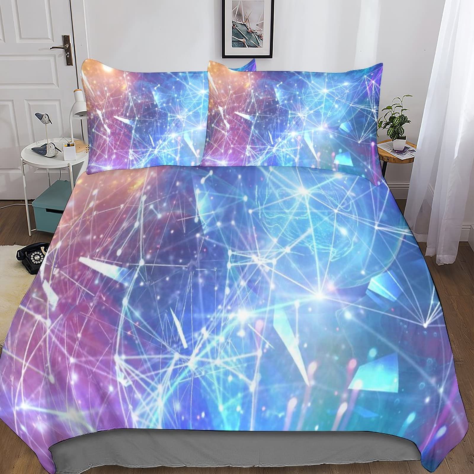 Boho couette souple pour chambre d'enfant et ado avec parure de lit zippée 200x200