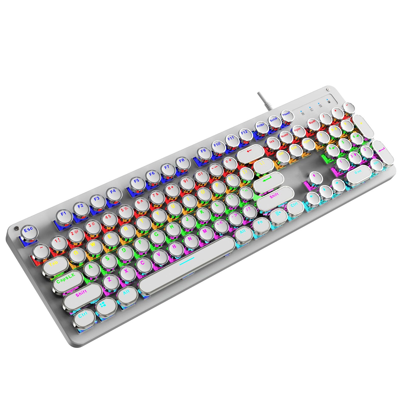 LED beleuchtet mechanische Tastatur, Maus, Hintergrundbeleuchtung, Effekte, Hot Swap fähige Schalter, ABS Tastenkappen, Drahttyp C Verbindung, Punk Draht, Tastatur Maus Kombination, LED
