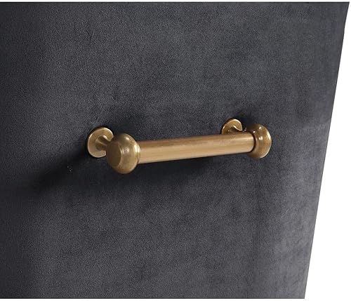 Miniatura 12 de TOV Furniture The Beatrix Collection - Silla auxiliar tapizada de terciopelo, estilo moderno, color azul marino marino,Negro