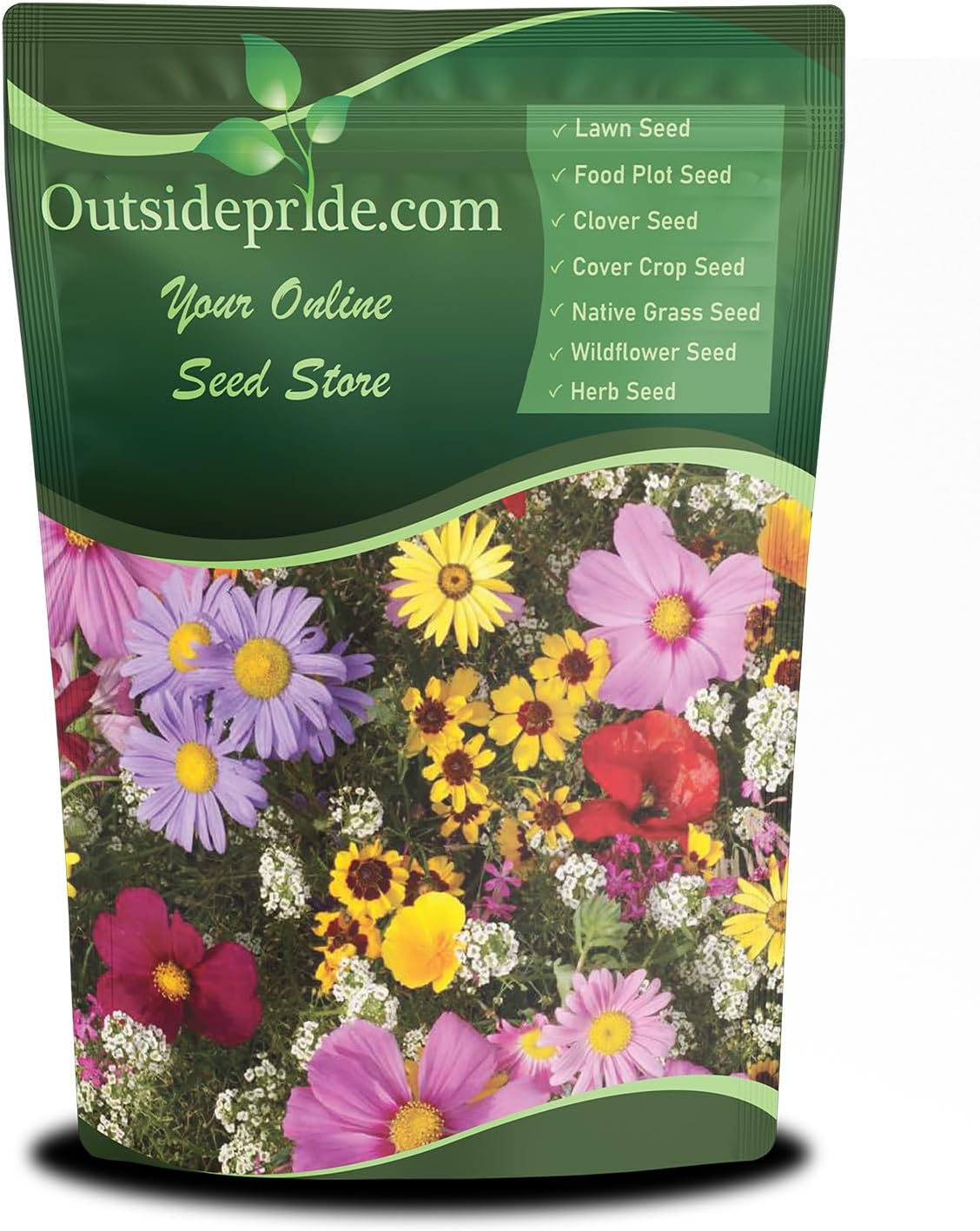 Outsidepride Annual Sun Wild Flower Seed Mix - 1 lb Premium Blend of Annual Wildflower Seeds for Sunny Locations, Vibrant & Easy-to-Grow, Attracts Pollinators, Ideal for Home Gardens & Floral Displays