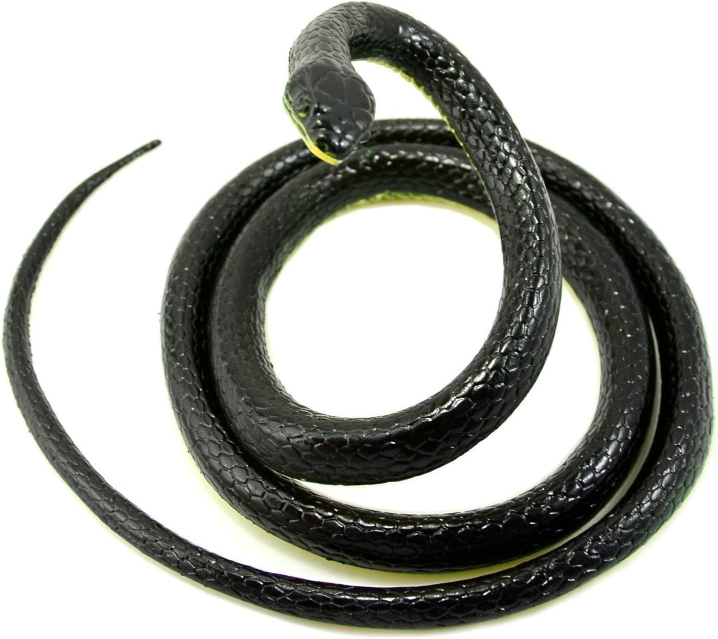 Paialco Realistic Rubber Snake Toy 52 Inch Long (Black)