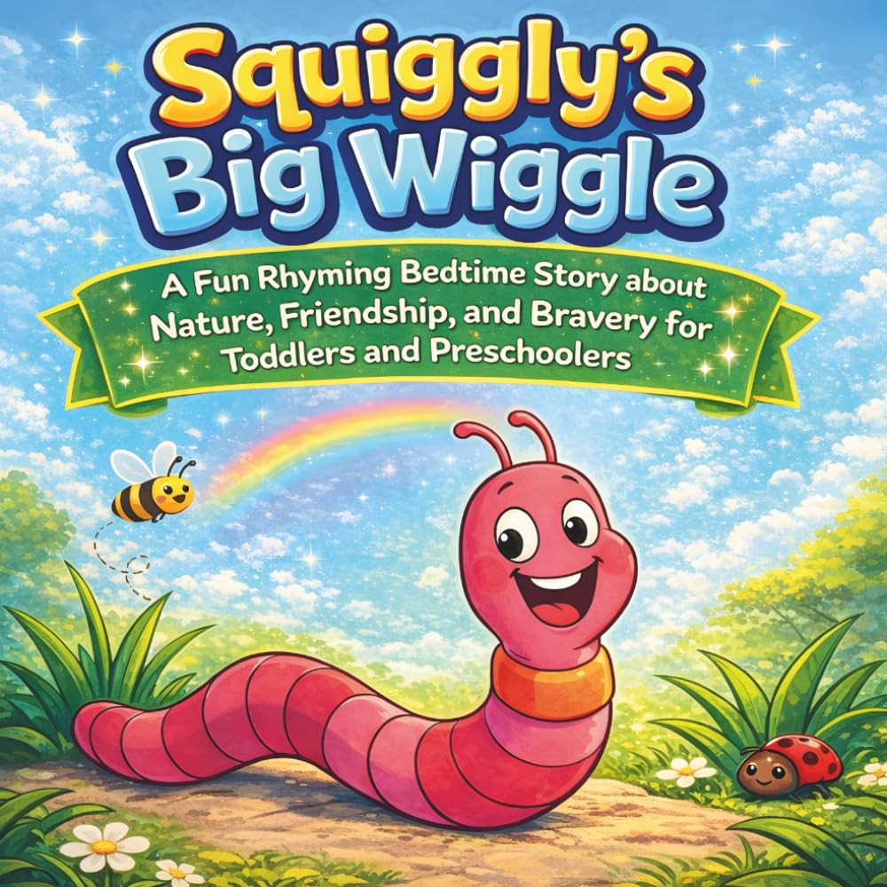 Squiggly’s Big Wiggle: A Fun Rhyming Bedtime Story about Nature, Friendship, and Bravery for Toddlers and Preschoolers