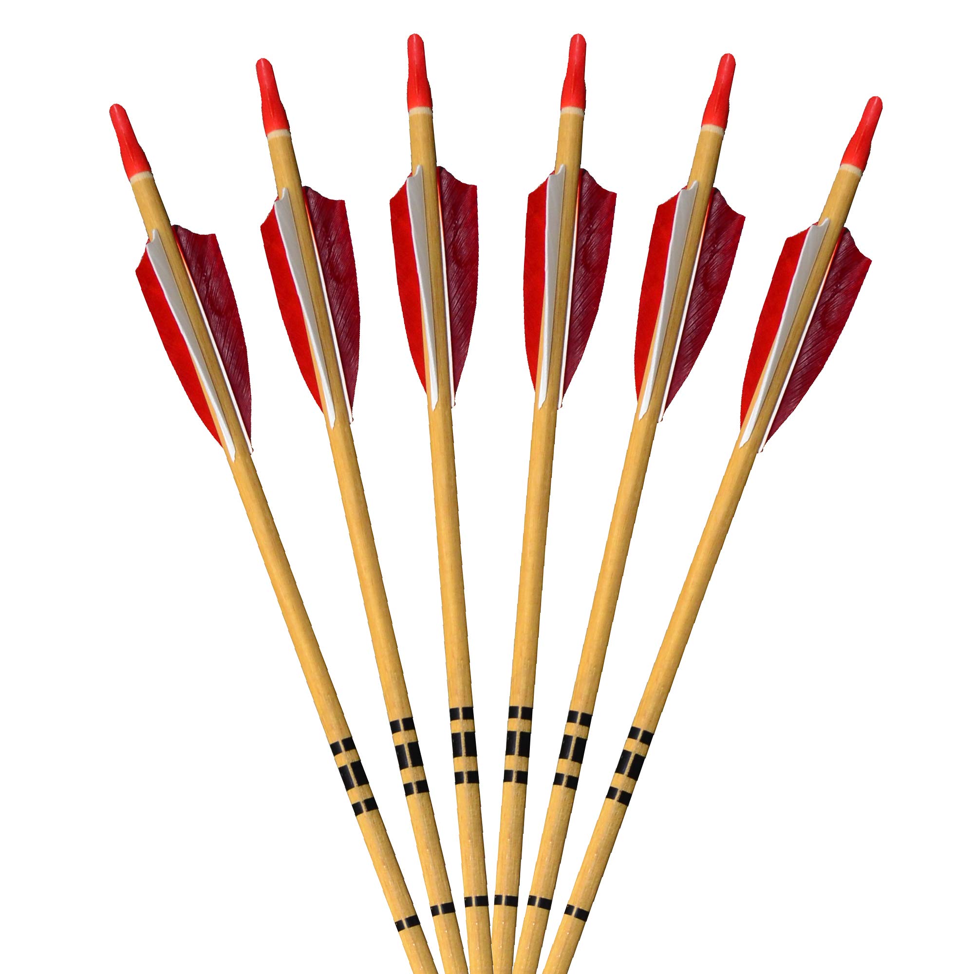 Fleetwood Youth Wood Arrows w/Feathers 6 Pack