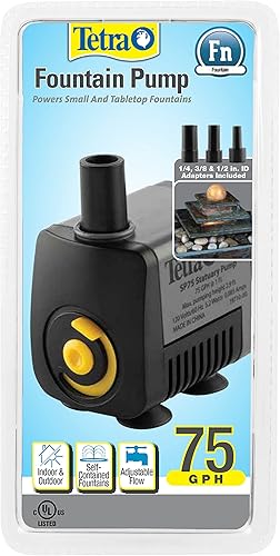 Miniatura 3 de Tetra Bomba estatuaria de estanque de 75 GPH, alimenta fuentes pequeñas y de mesa
