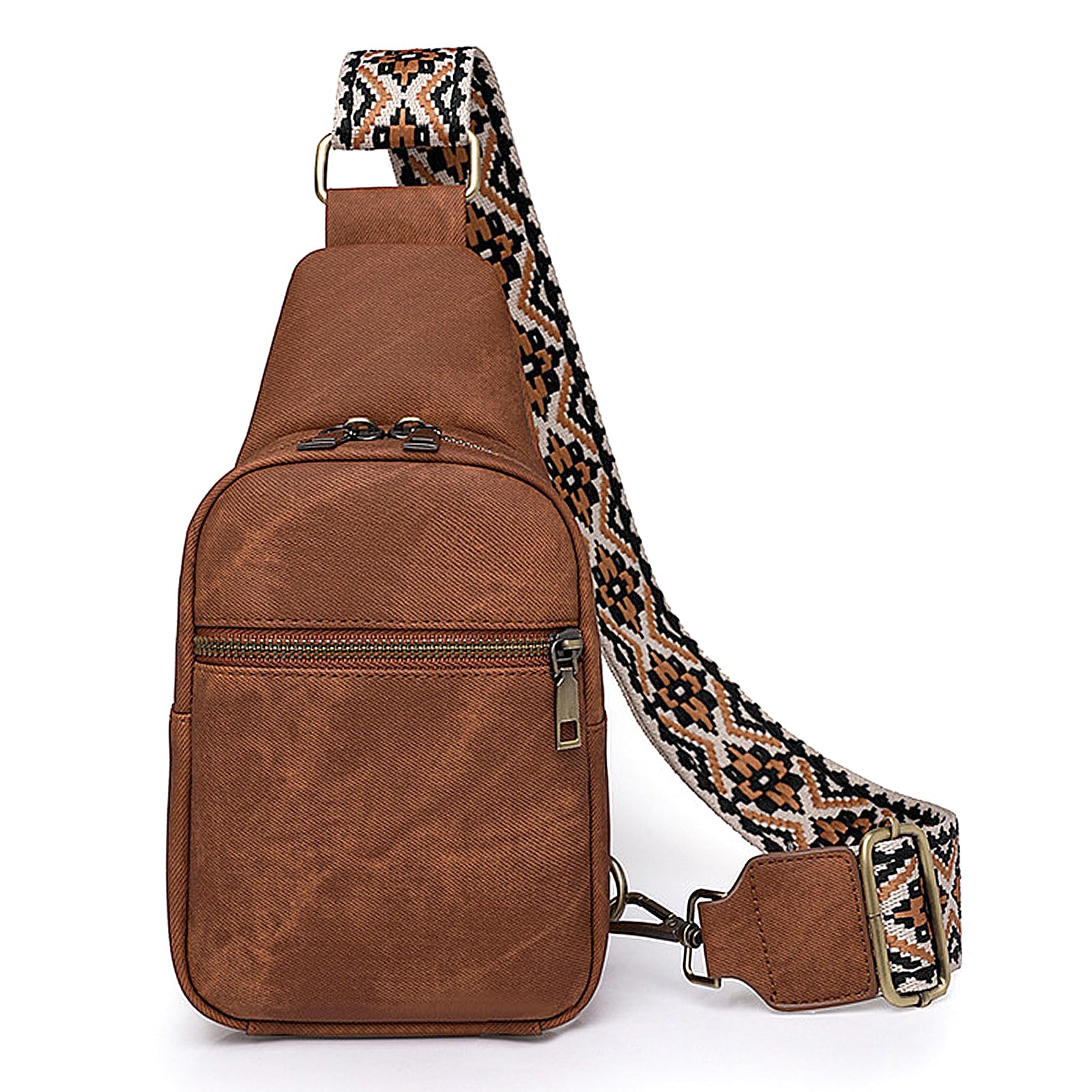 Long Keeper Zaino Monospalla Piccolo Pelle Borsa Viaggio Porta Cellulare, Borsa Monospalla Donna Similpelle Zainetto Marsupio Piccolo Sling Bag per Donna Uomo