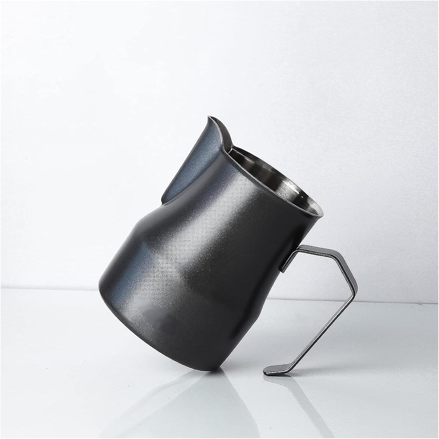 Steaming Pitcher Stainless Steel Coffee Frothing Picther Milk Jug Cappuccino Latte Art Cup(Silver-450ml)