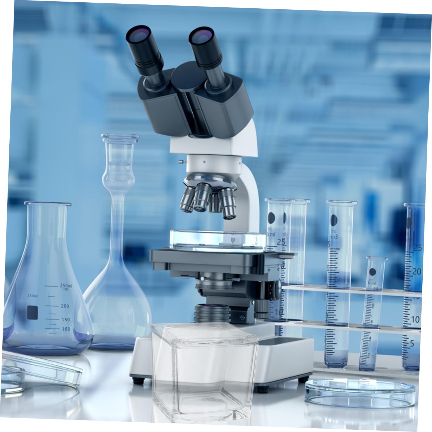 Transparentes Glas Färbegefäß mit 30 Objektträgern Mikroskopzubehör für Kinder Vertikales und Rundes Design Stabile Färbeumgebung für Biologieunterricht
