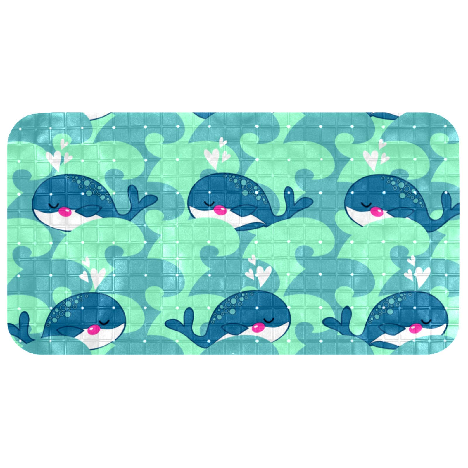 Tapis de baignoire antidérapant bébé Bennigiry 37x68 cm avec trous d'évacuation
