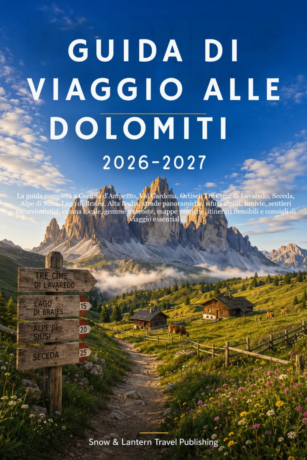 GUIDA DI VIAGGIO ALLE DOLOMITI 2026–2027: La guida completa a Cortina d'Ampezzo,Val Gardena,Ortisei,Tre Cime di Lavaredo,Seceda,Alpe di Siusi,Lago di ... flessibili e consigli di viaggio essenziali