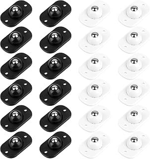 24 Pcs Self Adhesive Mini Caster Wheels Appliance Sliders 360° Swivel Mini Appliance Rollers Smooth Rotation Appliance Ball Sliders Universal Wheel Transfers for Small Furniture Kitchen Appliances