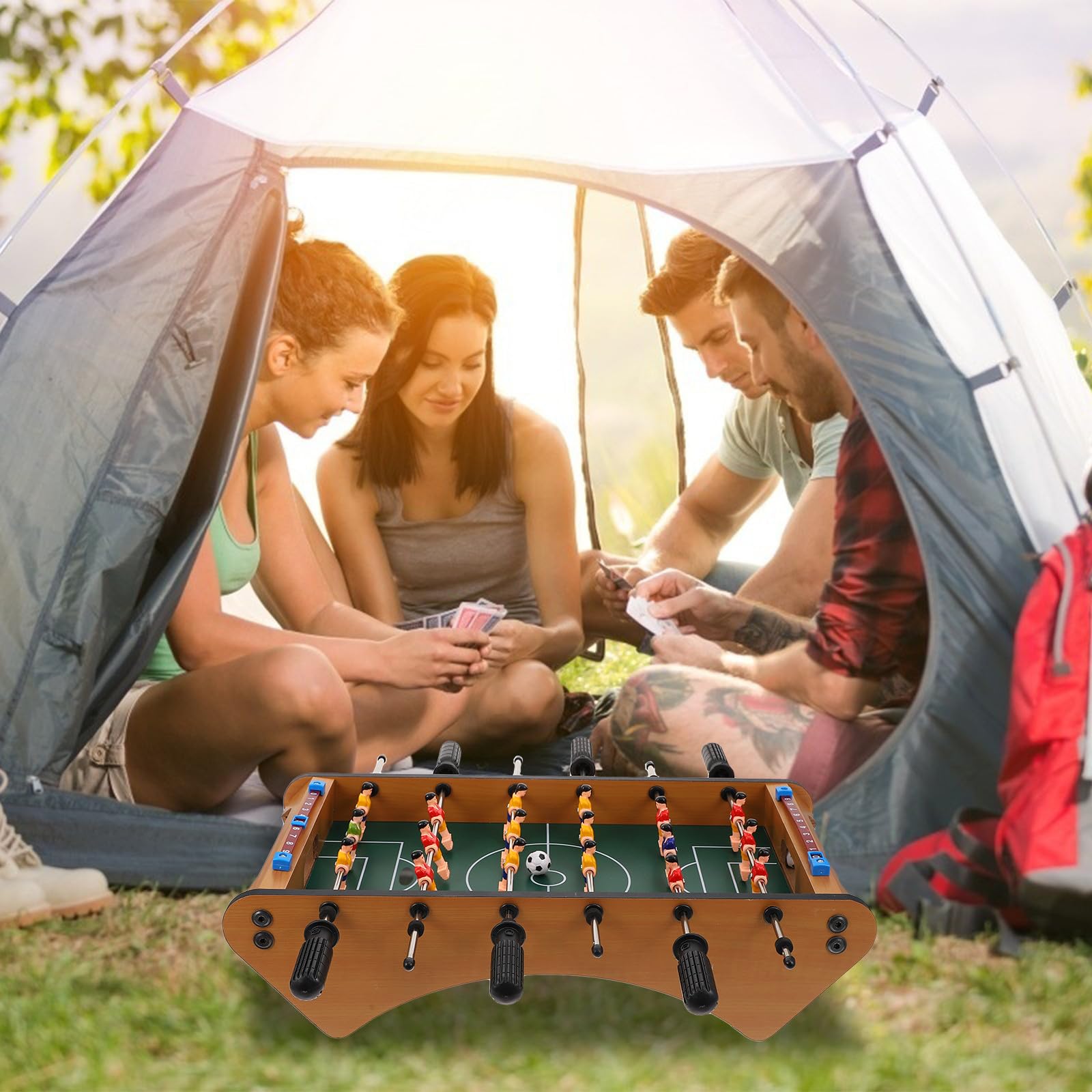 Zerodeko Gioco Interattivo Calcio Balilla da Tavolo per Famiglia e Ragazzo Ragazza, Resistente e Robusto, in Plastica e Metallo Inossidabile, per Momenti di Gioco Genitore-figlio