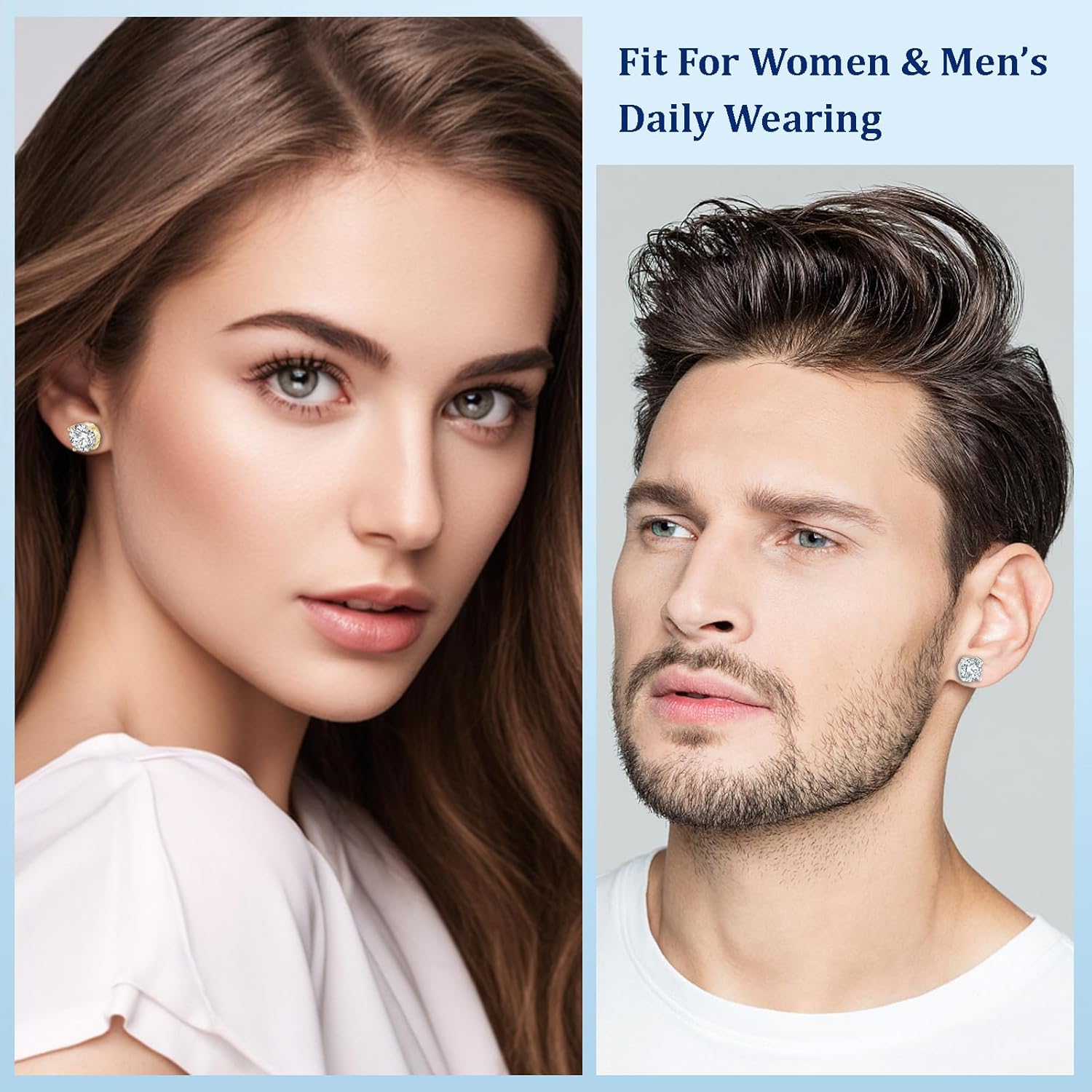 1-6CT Moissanite Stud Earrings for Women, C4P Setting D Color 925 Sterling Silver Earrings with Certificate of Authenticity - Image 6