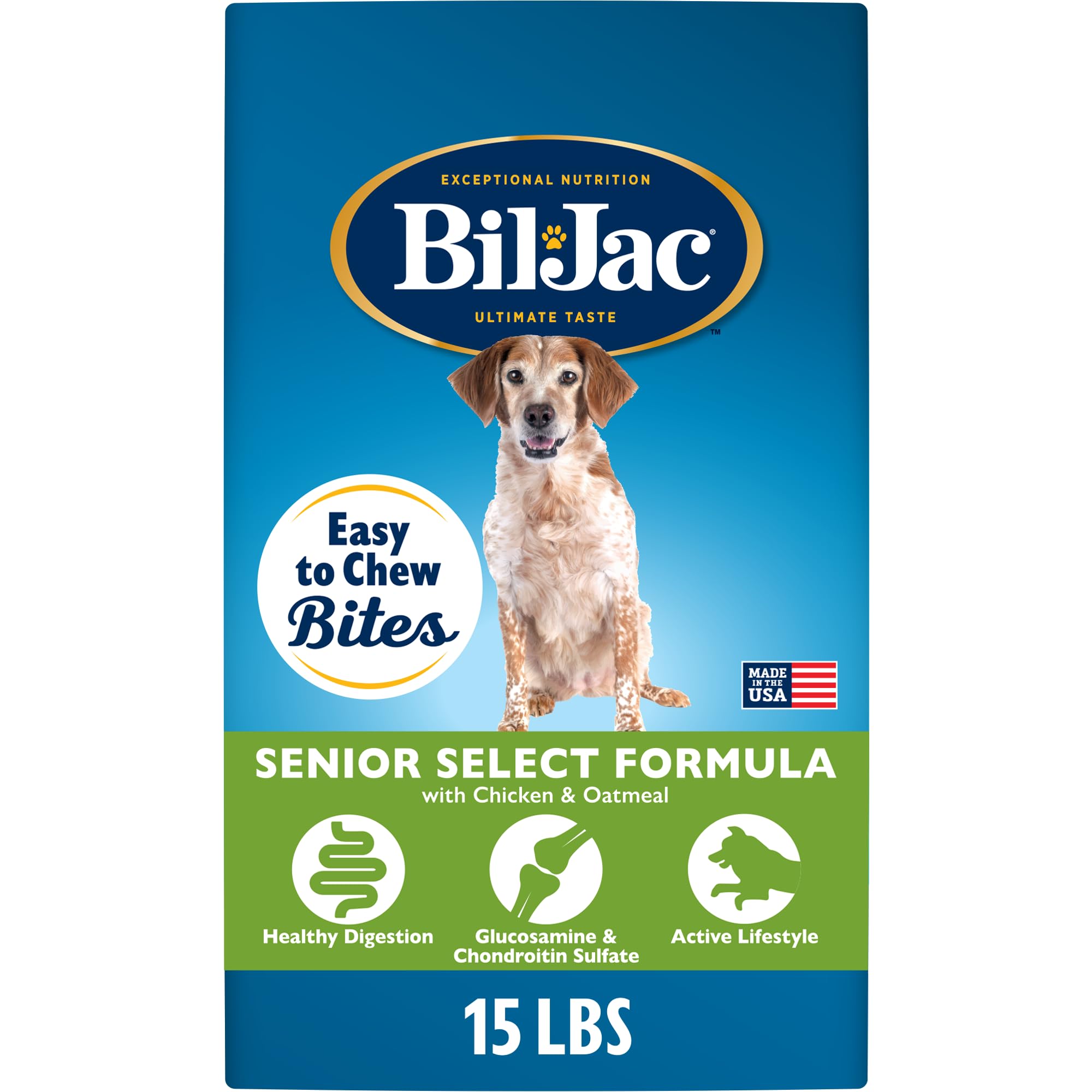 Bil-Jac Senior Select Dry Dog Food with Probiotics and Joint Support