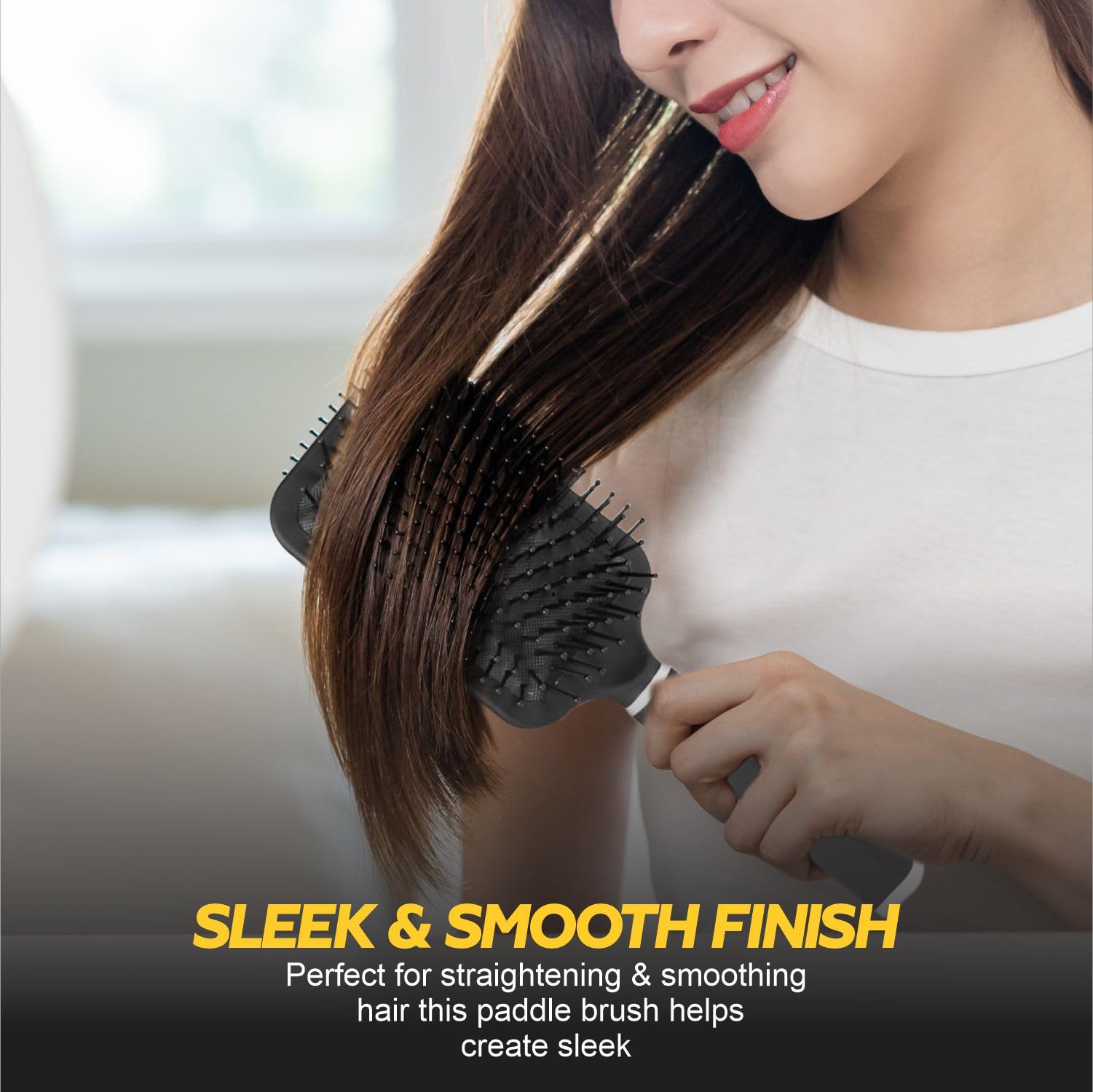 Paddle Hair Brush for Women Men & Kids Detangling Brush for Wet or Dry Hair- Anti Frizz, No Pull - Image 4