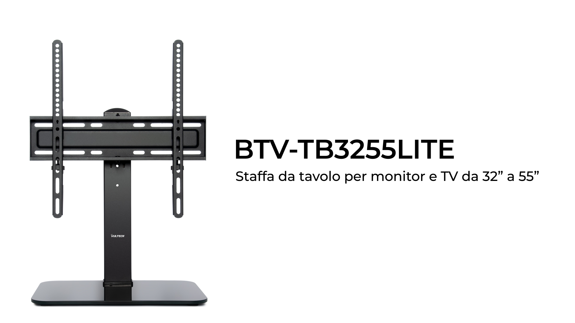 Staffa Da Tavolo Per TV VulTech - Regolabile In Altezza E Angolo, Per Schermi 32-55 Pollici - Foto 6