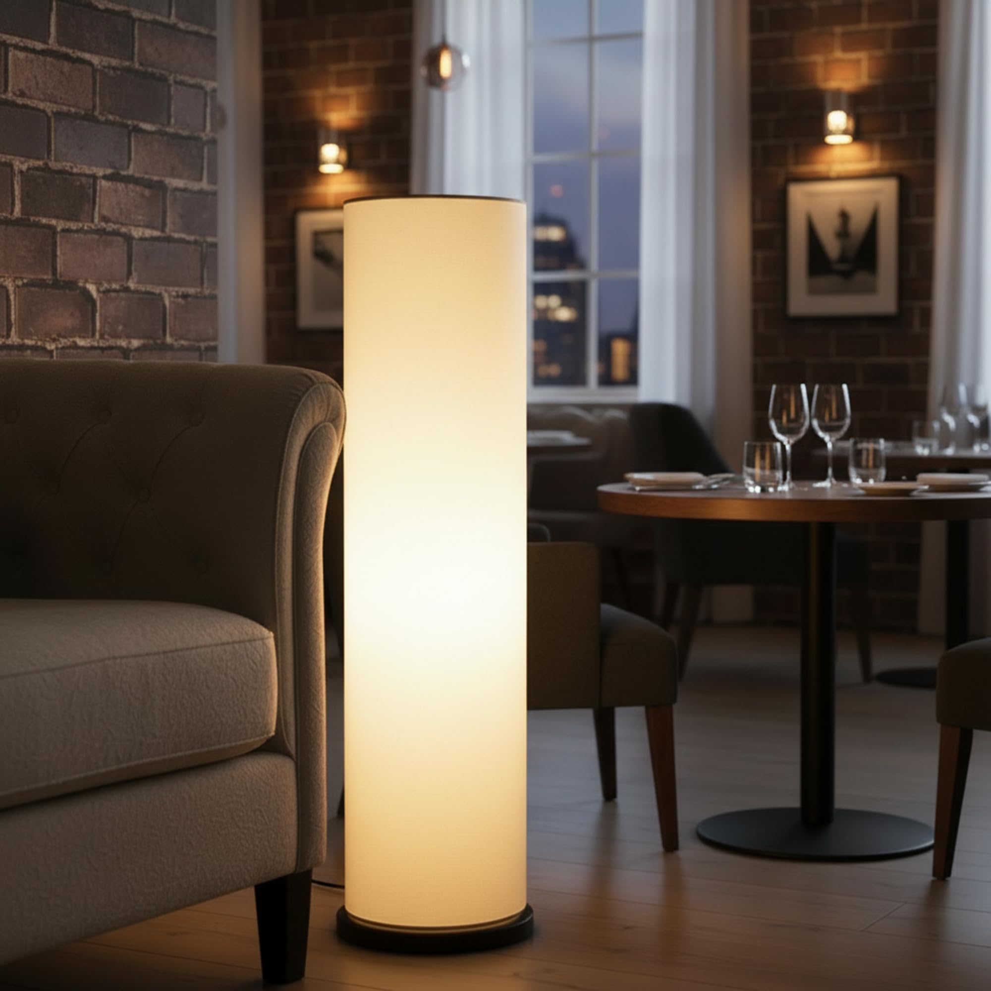 Cream Cylinder Floor Lamp - Decorative Lighting -7 Cream Cylinder Floor Lamp - Decorative Lighting -7